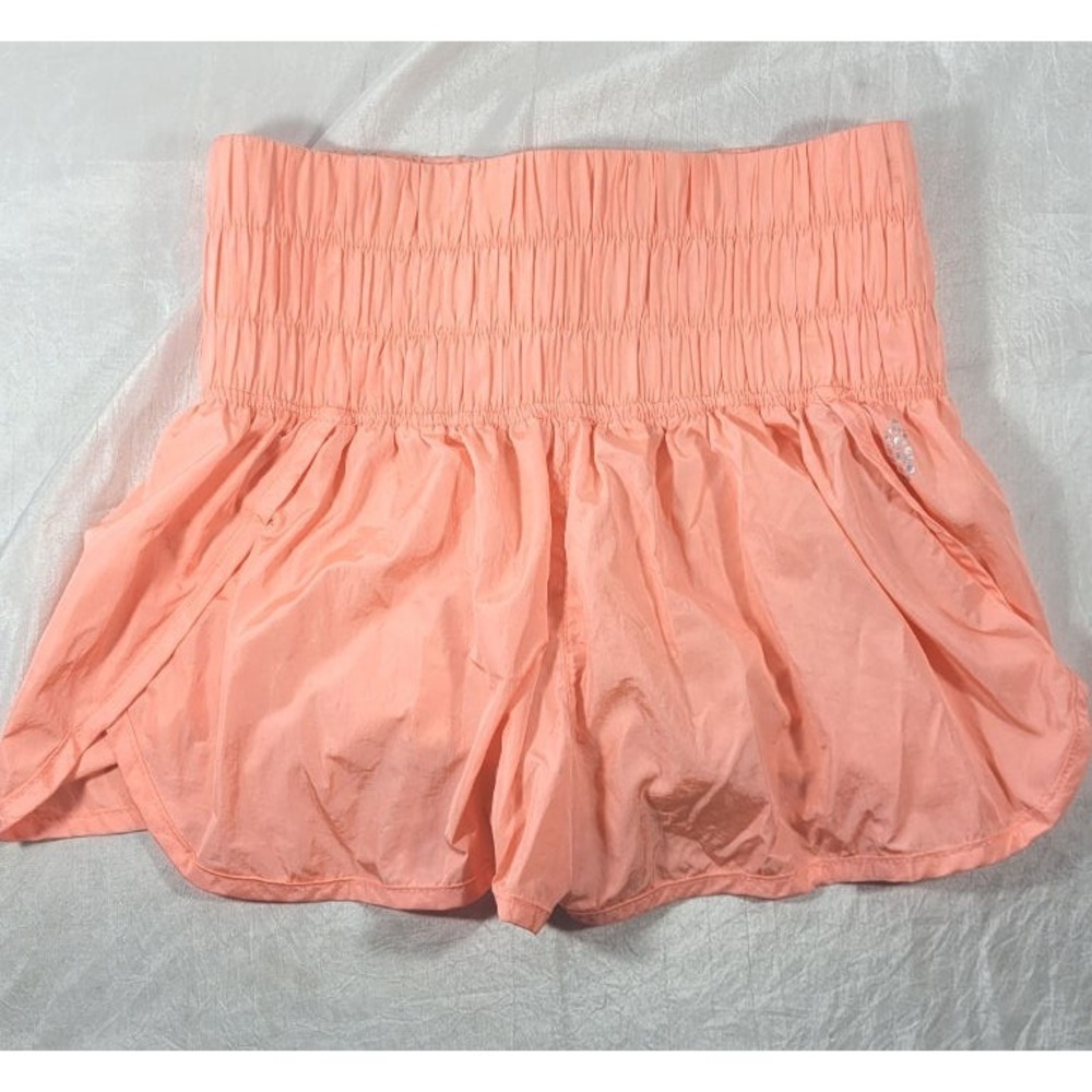 Free People FP Movement Polyamide Windbreaker Shorts w/ Liner - Peach - S